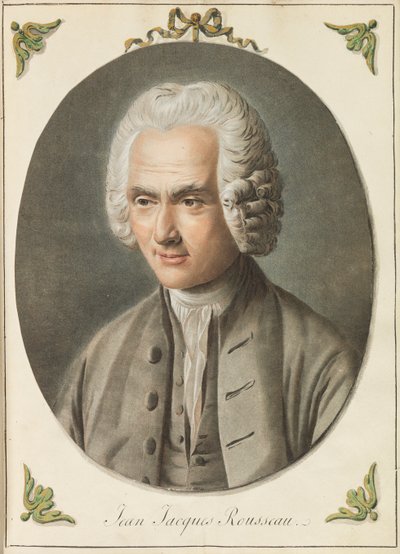 Portrait de Jean-Jacques Rousseau, vers 1775 - Augustin de Saint Aubin