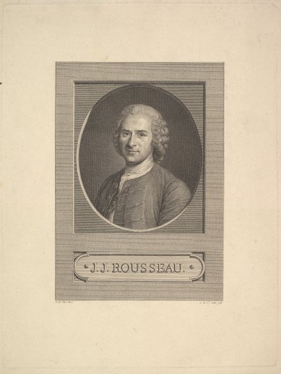 Portrait de Jean-Jacques Rousseau - Augustin de Saint Aubin