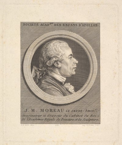 Portrait de Jean-Michel Moreau, 1787 - Augustin de Saint Aubin