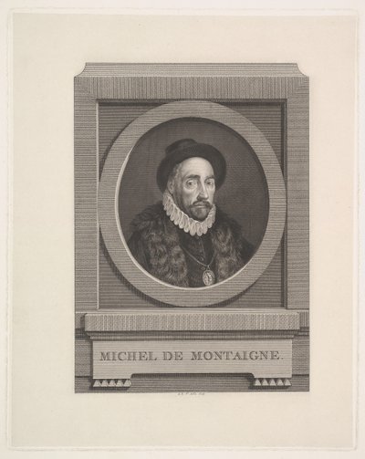 Portrait de Michel de Montaigne 1533-1592 - Augustin de Saint Aubin