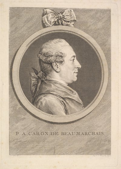 Portrait de P.A. Caron de Beaumarchais, 1773 - Augustin de Saint Aubin