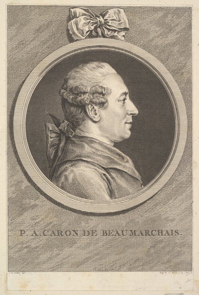 Portrait de P. A. Caron de Beaumarchais, 1773 - Augustin de Saint Aubin