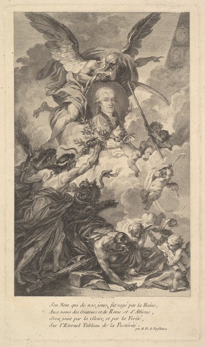 Portrait de Simon-Nicolas-Henri Linguet - Augustin de Saint Aubin