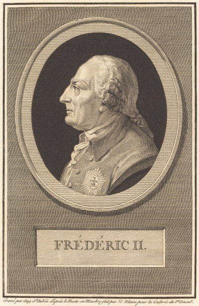 Frédéric II - Augustin de Saint Aubin after Barthelemy Blaise