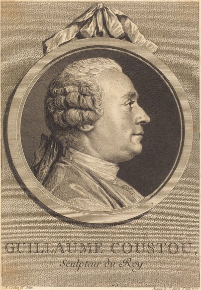 Guillaume Coustou - Augustin de Saint Aubin after Charles Nicolas Cochin II