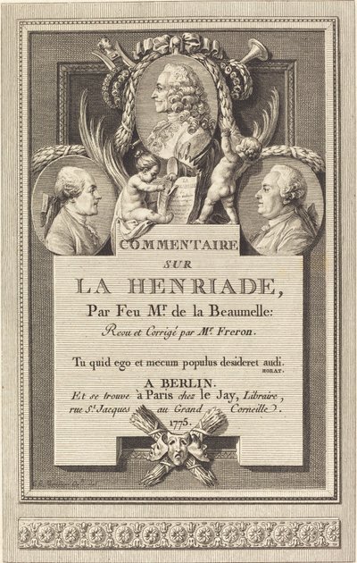 Commentaire sur la Henriade - Augustin de Saint Aubin after Clément Pierre Marillier
