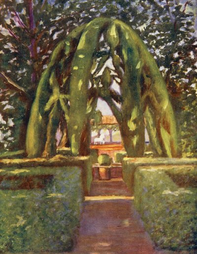 Architectura Verde, jardins du Generalife, Grenade (lithographie couleur) - Augustine Fitzgerald