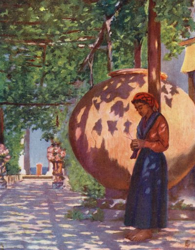 Villa Maresca, près de Casamicciola, Ischia (lithographie en couleur) - Augustine Fitzgerald