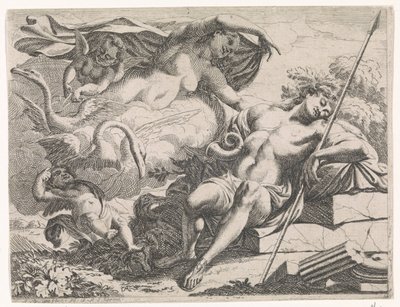 Vénus regarde Adonis endormi - Augustinus Terwesten (I)