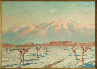 Paysage couvert de neige - Augusto Baracchi