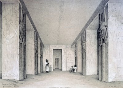 Intérieur du temple nord, Ebsamboul, Nubie, Égypte, 19ème siècle - Augustus Butler