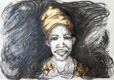 Portrait africain plein de joie - Augustus Caelthorne