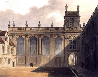 Extérieur de la Chapelle du Trinity College, illustration de 