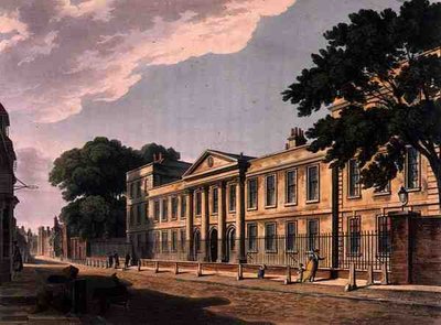 Façade du Emmanuel College, Cambridge, de 