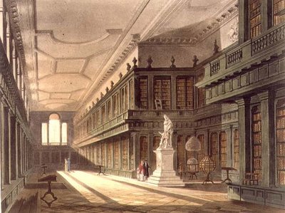Intérieur de la bibliothèque du All Souls College, illustration de l