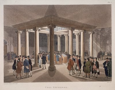 Bourse du charbon, Londres, 1808 - Augustus Charles Pugin, Thomas Rowlandson