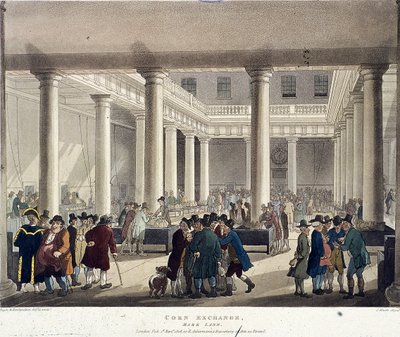 Bourse de Commerce, Londres, 1808 - Augustus Charles Pugin, Thomas Rowlandson
