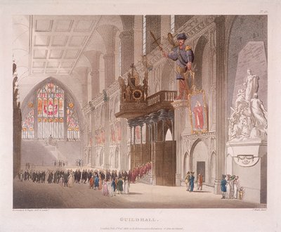 Guildhall, Londres, 1808 - Augustus Charles Pugin, Thomas Rowlandson