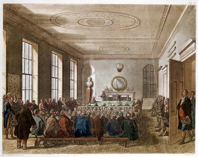 Réunion de la Société Agricole, Londres - Augustus Charles Pugin, Thomas Rowlandson