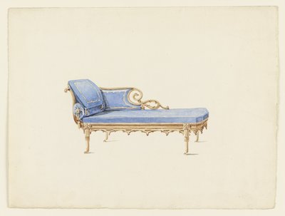 Conception pour un canapé dans le style néogothique - Augustus Charles Pugin