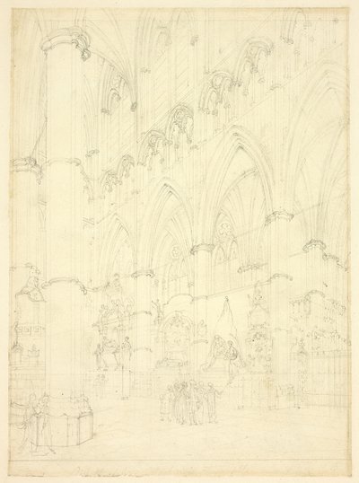 Allée nord, abbaye de Westminster - Augustus Charles Pugin