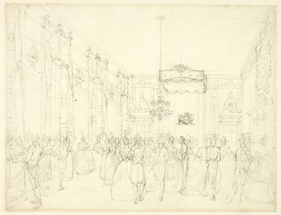 Étude pour le salon, St. James, du Microcosme de Londres - Augustus Charles Pugin