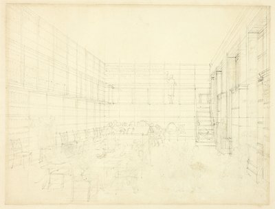 Étude pour Royal Institution, Albemarle Street, de Microcosm of London - Augustus Charles Pugin