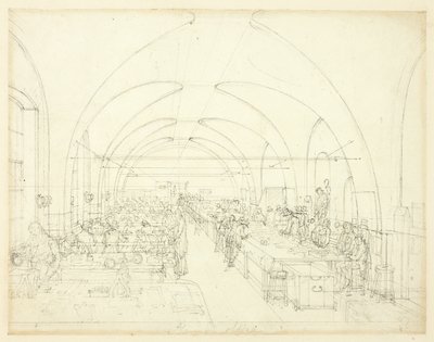 Étude pour le bureau des timbres, de Microcosm of London - Augustus Charles Pugin