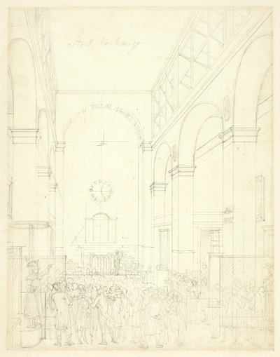 Étude pour la Bourse, de Microcosm of London - Augustus Charles Pugin