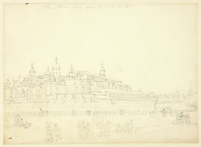 Étude pour La Tour prise de la Nouvelle Monnaie, de Microcosm of London - Augustus Charles Pugin