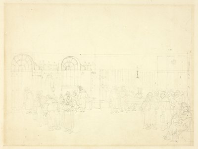 Étude pour Watch House, St. Mary Le Bone, de Microcosm of London - Augustus Charles Pugin