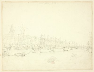 Étude pour les Docks des Indes occidentales, du Microcosme de Londres - Augustus Charles Pugin