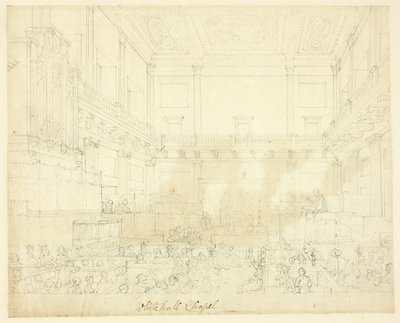 Étude pour la chapelle de Whitehall, de Microcosm of London - Augustus Charles Pugin