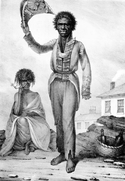 Bungaree, chef natif de Nouvelle-Galles du Sud, gravé par Charles Joseph Hullmandel, 1830 - Augustus Earle