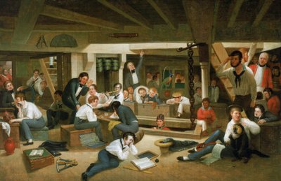 La vie en mer, description des moments de loisirs à bord des bateaux, sous la supervision d