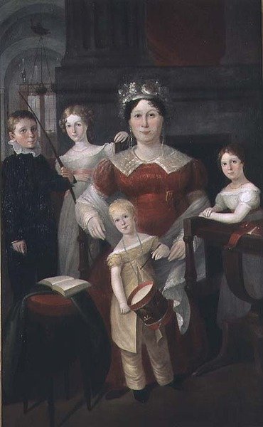 Portrait de Mme John Piper et famille, vers 1826 - Augustus Earle