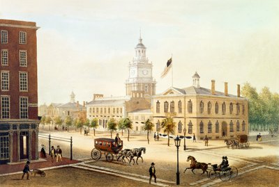 State House, Philadelphie, gravé par Deroy - Augustus Kollner