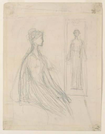 Études pour la plaque de bronze Violet Sargent à l