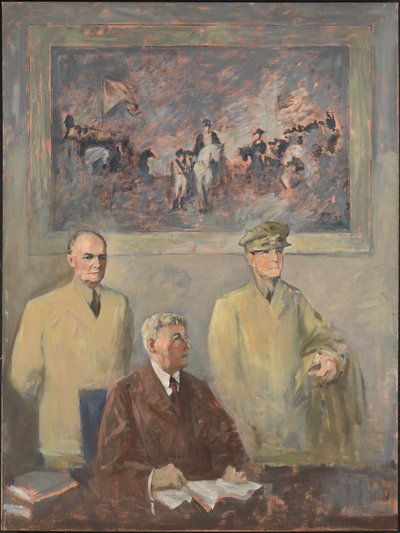 Le Haut Commandement - Panneau de gauche, 1947-1949 - Augustus Vincent Tack