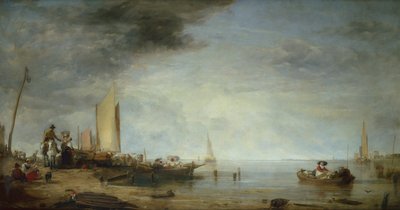 Bateaux de marché néerlandais, Rotterdam - Augustus Wall Callcott