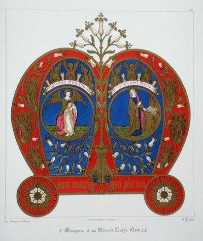 Monogramme du nom de notre Sainte Dame, de 