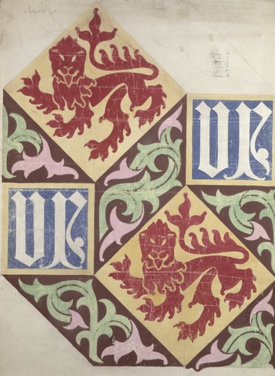 Conception du sol pour les Chambres du Parlement - Augustus Welby Northmore Pugin