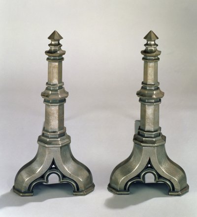 Paire de chenets de style gothique, vers 1836 - Augustus Welby Northmore Pugin