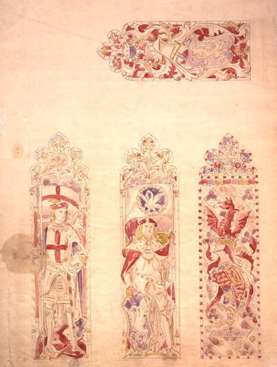 Conception de vitrail pour le Palais de Westminster - Augustus Welby Northmore Pugin