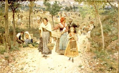 Retour de la fête du village - Aurelio Tiratelli