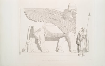 Un lion ailé à tête humaine de Nimroud [Calah], 1849 - Austen Henry Layard