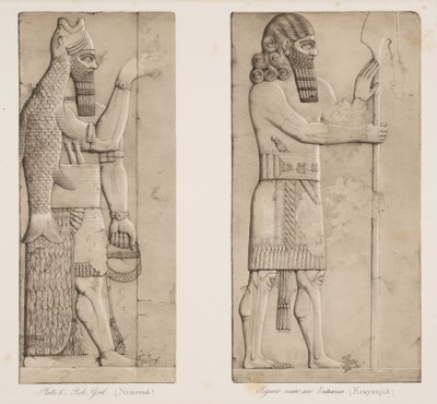 Dieu poisson (Nimroud) et figure près d