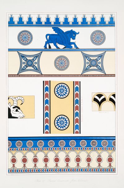 Ornements peints de Nimroud [Calah] - Austen Henry Layard
