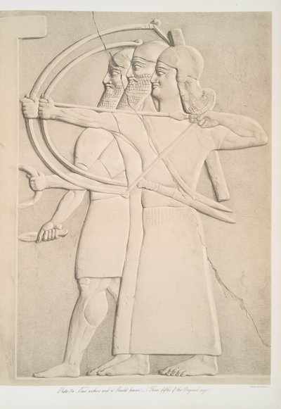 Deux archers et un porte-bouclier, 1849 - Austen Henry Layard