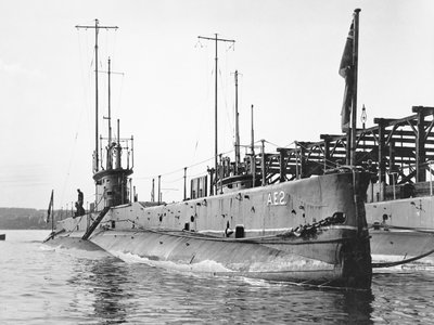Sous-marins de la marine australienne (RAN) AE1 et AE2, vers 1914 - Australian Photographer